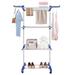 Clothes Drying Rack, Folding Stainless Steel Drying Rack Clothing Indoor Outdoor, Space-Saving, 4 Tier Laundry Drying Rack