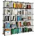 HOOMHIBIU 14 x14 Wire Cube Metal Grid Organizer 30-Cube Modular Shelving Unit Stackable Bookcase Ideal for Living Room Bedroom Office Garage