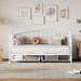 White Two Color Twin Size Bed Metal Daybed with 2 Drawers