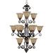 -12 Light 3-Tier Chandelier in Mediterranean Style-30 inches Wide By 46 inches High Bailey Street Home 93-Bel-596097