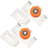 2 Sets Door Roller Sliding Glass Door Wheels Sliding Pulley Door Pulley Wardrobe Window Nylon Iron