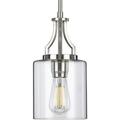 12.5 inch Height Pendants Light 1 Light Cylinder Shade Line Voltage-Brushed Nickel Finish Bailey Street Home 70-Bel-4168240