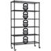 HOOMHIBIU Metal Shelves 6 Layer Wire Shelving on Wheels Heavy Duty Metal Rack Utility Shelves 48 NSF Steel Racks 2100 LBS Capacity Adjustable Standing Shelves for Garage Kitchen Off