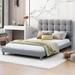 Twin/Full/Queen Size Upholstered Platform Bed with Soft Headboard, Modern Bed Frame with Wood Frame, No Box Spring Need