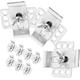 10 Sets Dresser Vanity Table Sink Mounting Clips Kitchen Sink Clips Quartz Countertop Repair Kit Epoxy Sink Clips Undermount Sink Clamps Counter Basin Iron