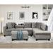 Velvet Sofa Set 104.5" L-Shape Sectional Sofa w/Reversible Chaise