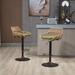 Swivel Bar Stools Set of 2 Adjustable Counter Height Chairs with Footrest - 19.23*18.90*35.04--42.9inch