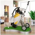 10L0L Golf Pen Holder with 3 Pieces Golf Club Pens Set Unique Golf Golf Desk Decor Souvenirs Gifts for Women Gifts for Men Golf Cart Accessories-Yellow White