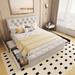 Queen/Full Size Upholstered Bed with 4 Drawers, Queen/Full Size Storage Bed