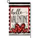 HGUAN Valentines Day Garden Flag 12x18 Vertical Double Sided Red Love Stripe Spring Farmhouse Holiday Outside Decorations Yard Flag