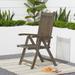 Renaissance Outdoor Patio Hand-scraped Wood 5-Position Reclining Chair