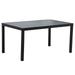 Outdoor Indoor Dining Table 59 L x 36.61 W Rectangle Aluminum Dining Table for Patio Garden Kitchen