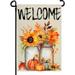 HGUAN Fall Thanksgiving Garden Flags Welcome Sunflower Floral Printing Garden Flag Punpkin and Maple Leaf Pringting Yard Flags for Outside Mason Jar Pattern Double Side Polyester Garden Flags Decor