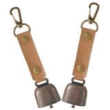 2 Pcs Vintage Decor Camping Accessories for Camping Accesorios Para Camping Sound Alert Bells Hiking Accessories Hiking Alarms Metal Bells Outdoor Bear Ling Decorate Outdoor Tpu Travel
