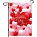 HGUAN Valentine Flag Double Sided Valentines Day Flag Red and White Love Valentine Garden Flag 12 x 18 Inch Valentine House Flags for Valentines Day Decoration