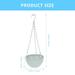 ATriss Hanging Planter Premium Plastic Hanging Planter Basket Durable Metal Chain Plant Holder Decor Hanging Flower Pots Indoor Outdoor Hanging Baskets (Light Blue)