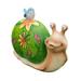 Solar Lawn Light Resin Snail Figurines Lamp Landscape Decoration for Yard Garden