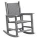 Efurden Outdoor Wicker Rocking Chair All Weather HDPE Patio Rocking Chairs Rattan Outdoor Rocker Chair for Porch Garden Lawn and Balcony (Grey)