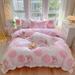 Sanrio Kids Bedding Set Kuromi Cinnamoroll Mymelody Duvet Cover Bed Sheet Pillowcase Bedsheet Double Single King Queen Twin Size
