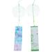 2 Pcs Home Decor Yard Stakes Decor Fence Decor Window Wind Chimes Vintage Wind Chime Glass Wind Bells Transparent Wind Chime DIY Painted Mosaic Gift Glass Crafts Edo High Borosilicate Glass