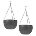 2pcs Hanging Planter Self Watering Hanging Flower Pots Pots Window Plants Basket with Drain Holes Metal Chain for 6.5 Inch