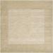 Hand-crafted Beige Tone-On-Tone Bordered Wool Area Rug - 8