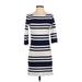 Lilly Pulitzer Casual Dress - Sheath: Blue Stripes Dresses - Women's Size X-Small