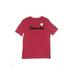 Canadiana Clothing Co. Short Sleeve T-Shirt: Burgundy Marled Tops - Kids Girl's Size 14