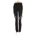 American Eagle Outfitters Jeggings - Mid/Reg Rise: Black Bottoms - Women's Size 2