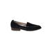 Vince Camuto Flats: Slip On Chunky Heel Work Black Print Shoes - Women's Size 8 1/2 - Almond Toe