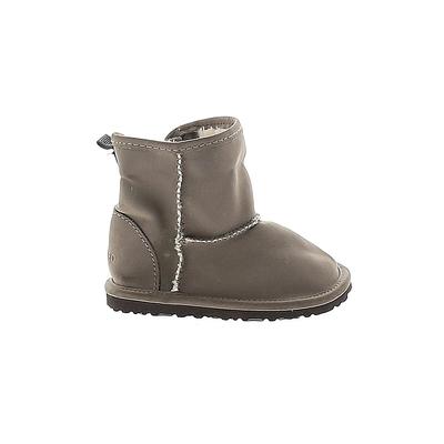 Baby Gap Ankle Boots: Gray Solid Shoes - Size 6-12 Month