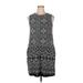 Apt. 9 Casual Dress - Shift: Gray Graphic Dresses - Women's Size X-Large