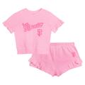 Girls Toddler Fanatics Branded Pink San Francisco Giants Dugout Cute T-Shirt & Shorts Set