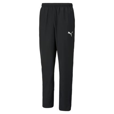 Trainingshose PUMA "TEAMRISE SIDELINE PANTS", Herren, Gr. M, N-Gr, schwarz-weiß (puma schwarz, puma weiß), Obermaterial: 100% Polyester, unifarben, sportlich, regular fit normal, Hosen Image