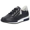 Keilsneaker REMONTE, Damen, Gr. 45, blau (nachtblau, ice), Leder, kontrastfarbene Details, sportlich, Schuhe Sneaker, Freizeitschuh, Halbschuh, Schnürschuh in schmaler Form