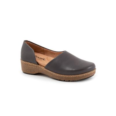 Women's Addie Casual Flat by SoftWalk in Dark Grey (Size 10 M)