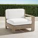 St. Kitts Right-facing Chair in Weathered Teak with Cushions - Custom Sunbrella Rain, Special Order, Rain Moss - Frontgate