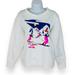 J. Crew Tops | J. Crew Women's Size M Ski Babes Graphic 100% Cotton White Multi Sweatshirt | Color: Blue/White | Size: M