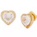 Kate Spade Jewelry | Kate Spade Heart Cz Stud “My Love” Earrings Valentines Day Nib | Color: Gold | Size: Os