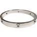 Kate Spade Jewelry | Kate Spade Ny Spot The Spade Studded Hinged Bangle Bracelet Jewelry Silver Tone | Color: Silver | Size: Os