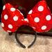 Disney Accessories | Disney Parks Oversized Minnie Mouse Ears Headband | Color: Red/White | Size: Os