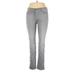 7 For All Mankind Jeans - Mid/Reg Rise Skinny Leg Boyfriend: Gray Bottoms - Women's Size 33 - Gray Wash