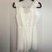 Jessica Simpson Dresses | Jessica Simpson Pleated Sleeveless Lace Chiffon White Dress Size 6 | Color: White | Size: 6