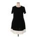 Shein Casual Dress - Mini Crew Neck Short sleeves: Black Print Dresses - Women's Size 2X