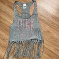 Pink Victoria's Secret Tops | Like New Pink Victorias Secret Tank Top Crop Size Small | Color: Gray | Size: S