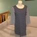 J. Crew Dresses | J. Crew Maritime Navy Blue And White Striped Knit Shift Dress, Size Smal | Color: Blue/White | Size: S