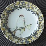 Anthropologie Dining | Anthropologie Birdwatcher Salad Luncheon Plate 7.75" Yellow Rim | Color: Tan/Yellow | Size: 7.75"