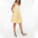 J. Crew Dresses | New J. Crew Strappy Tie Back Mini Dress Yellow Stripes P2863 | Color: White/Yellow | Size: 4