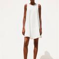 Zara Dresses | Euc Zara Women’s White High Neck Flowy Trapeze Mini Dress Summer Sundress | Color: White | Size: S