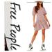 Free People Dresses | Free People Dancing In The Dark Short Puff Sleeves Mini Dress In Red | Color: Red/White | Size: S